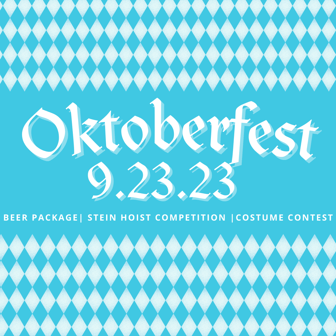 Blue White Traditional Oktoberfest Pattern Facebook Event Cover (Instagram Post (Square))